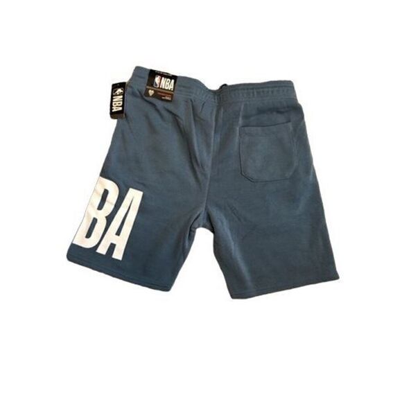 NBA Fleece Trainer Sweat Shorts Blue Men’s Size Large - Picture 2 of 4